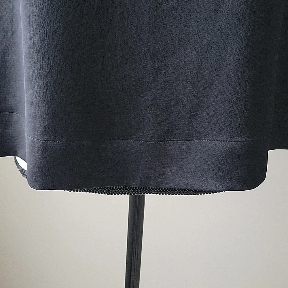 J. Crew 365 Hammered Black‎ Satin Short Sleeve Women Size 8